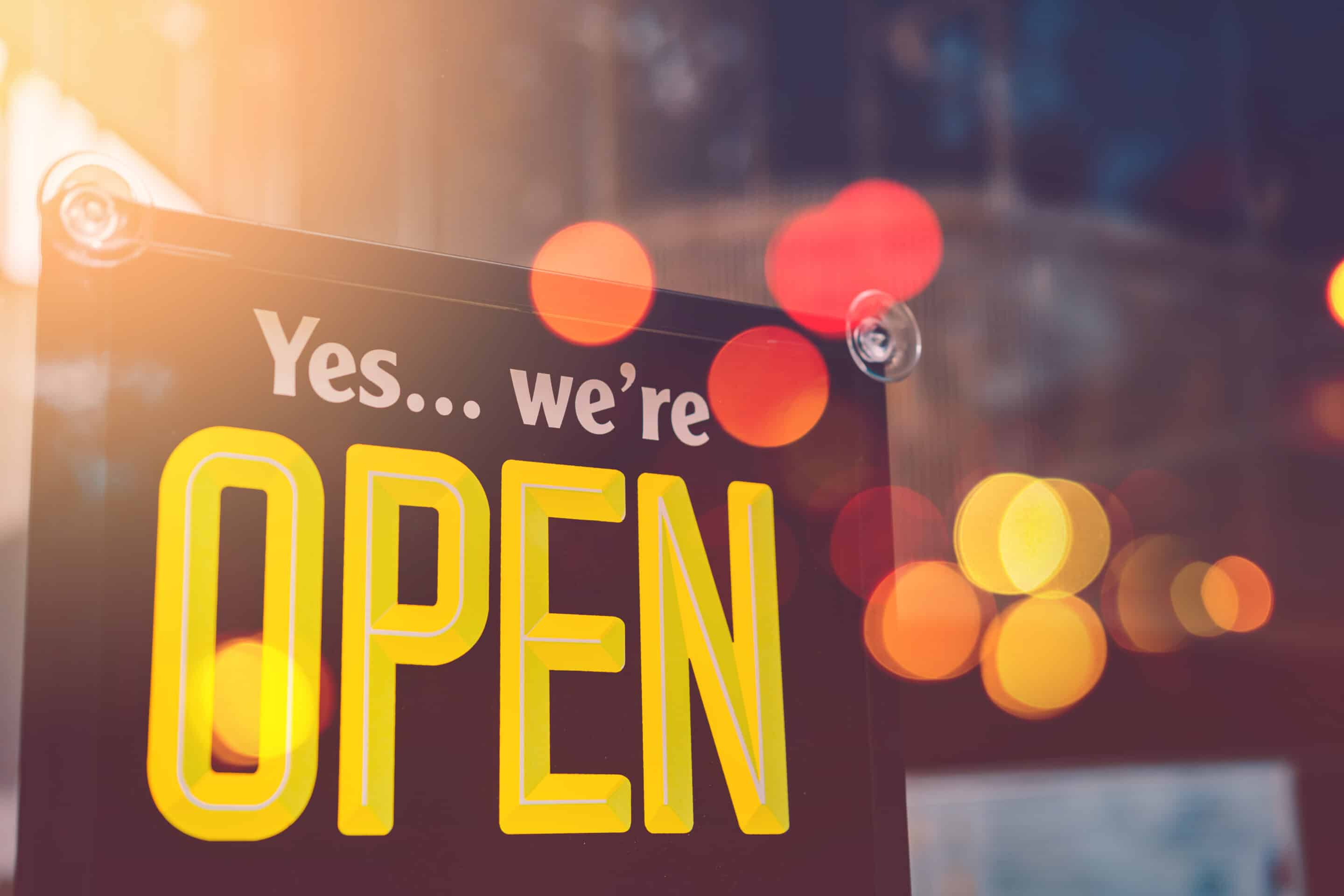 open sign